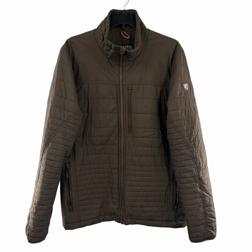 Kuhl‎ Projekt Spyfire Jacket Mens Medium Expresso Brown Insulated Outdoor Puffer